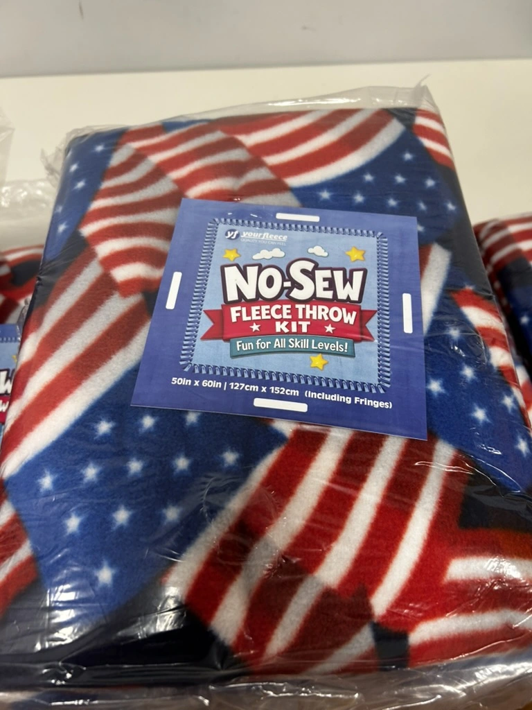 No-Sew Fleece Throw Kit used for blanket making at the BV Mall Senior Center